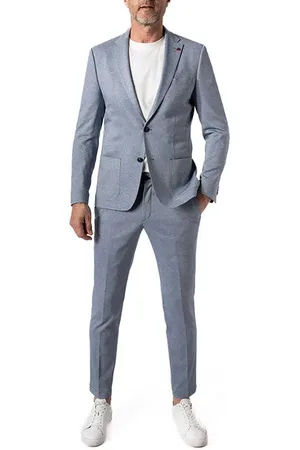 Roy Robson Herren Anzug meliert Slim Fit