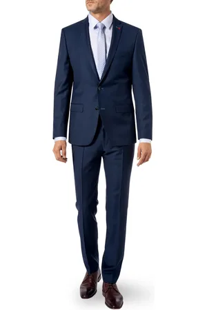 Roy Robson Herren Anzug meliert Slim Fit