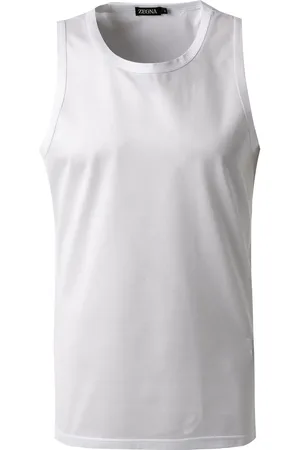 Ermenegildo Zegna Herren Tanktop Reine Baumwolle unifarben
