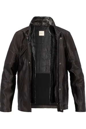 Bugatti Herren Lederjacke unifarben