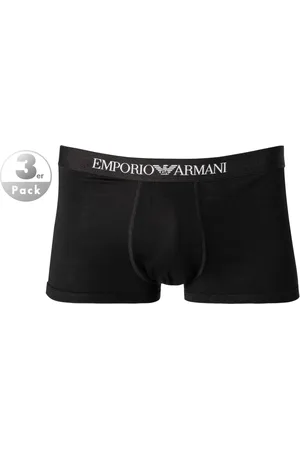 Emporio Armani Herren Trunks Reine Baumwolle unifarben