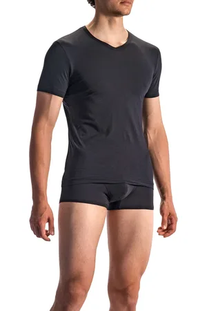 OLAF BENZ Herren V-Shirt Baumwolle & Mix unifarben