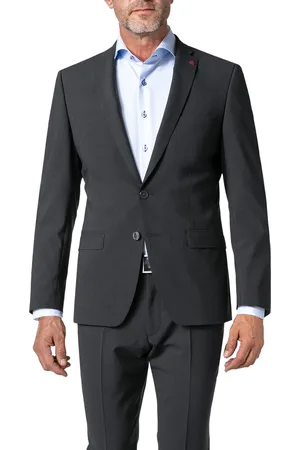 Roy Robson Herren Sakko meliert Slim Fit