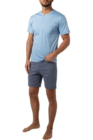 Calida Herren Pyjama Jersey-Baumwolle Gemustert