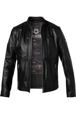 Milestone Herren Lederjacke unifarben