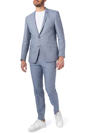 Roy Robson Herren Anzug meliert Slim Fit