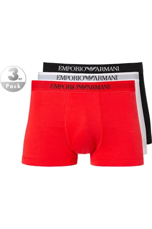 Emporio Armani Herren Trunks Reine Baumwolle unifarben
