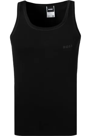 HUGO BOSS Herren Tanktop Reine Baumwolle unifarben