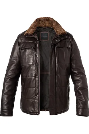 Bugatti Herren Lederjacke unifarben
