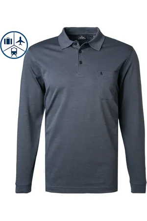 Ragman Herren Polo-Shirt meliert