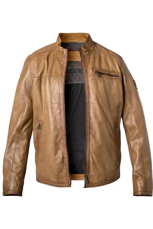 Milestone Herren Lederjacke unifarben