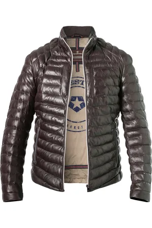 Milestone Herren Lederjacke unifarben