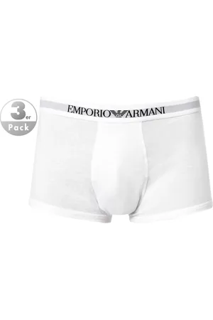 Emporio Armani Herren Trunks Reine Baumwolle unifarben