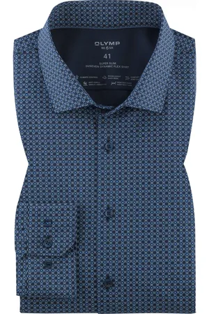 Olymp Herren Hemd gemustert Slim Fit