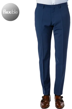 Roy Robson Herren Hose meliert Slim Fit