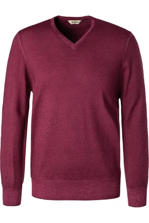 Gran Sasso Herren V-Pullover unifarben