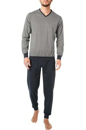 Bugatti Herren Pyjama Jersey-Baumwolle Gemustert