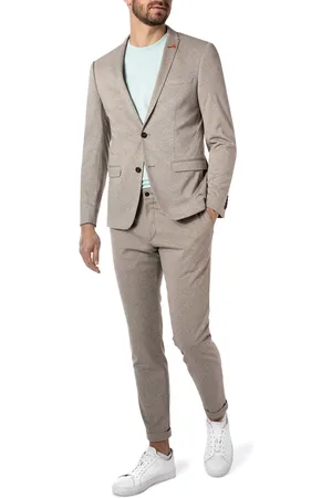 Roy Robson Herren Anzug meliert Slim Fit