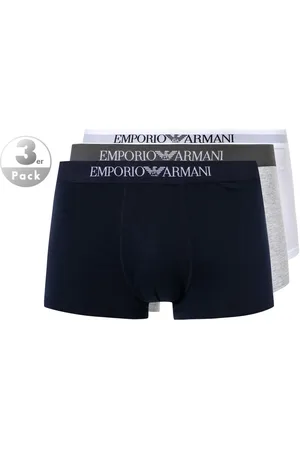 Emporio Armani Herren Trunks Reine Baumwolle unifarben