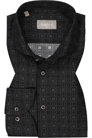 fakts Herren Hemd gemustert Slim Fit