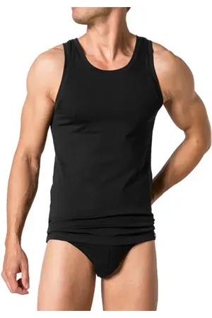 Schiesser Herren Tanktop Baumwolle & Mix unifarben
