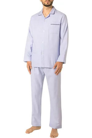 Novila Herren Pyjama Flanelle unifarben