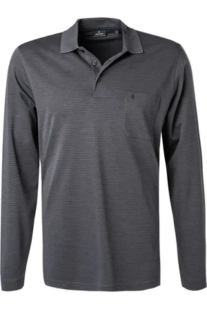 Ragman Herren Polo-Shirt gestreift