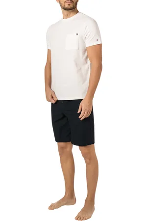 Tommy Hilfiger Herren Pyjama Jersey-Baumwolle unifarben