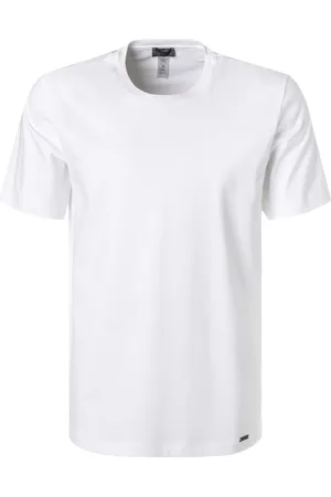 Hanro Herren Short Sleeve Jersey-Baumwolle unifarben