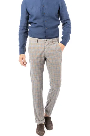 Masons Herren Hose kariert Slim Fit