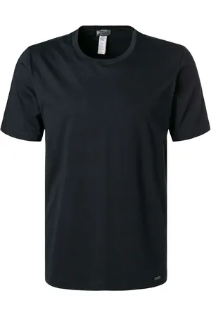 Hanro Herren Short Sleeve Jersey-Baumwolle unifarben
