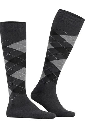 Burlington Herren Kniestrümpfe Baumwolle & Mix Gemustert