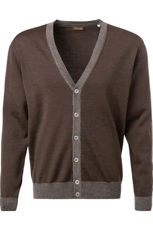 Stenströms Herren Cardigan unifarben