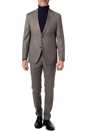 Roy Robson Herren Anzug meliert Slim Fit