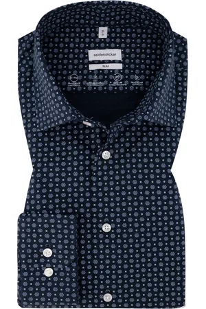 Seidensticker Herren Hemd gemustert Slim Fit