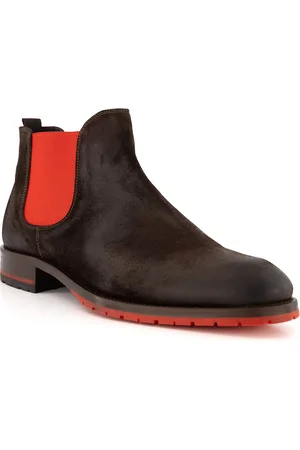 Rosso e Nero Herren Chelsea Boots Velours