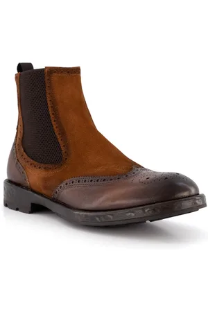 Rosso e Nero Herren Chelsea Boots Glattleder