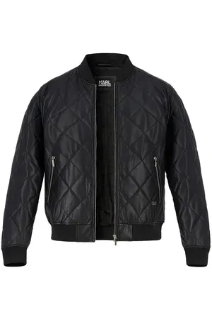 Karl Lagerfeld Herren Lederblouson unifarben