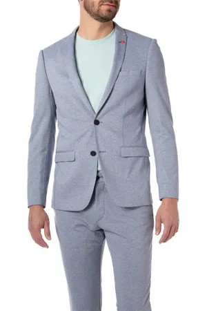 Roy Robson Herren Sakko meliert Slim Fit