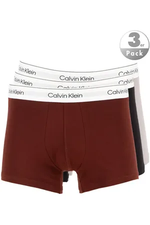 Calvin Klein Herren Trunks Baumwolle & Mix unifarben
