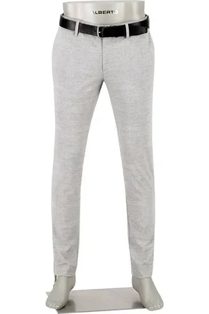 Alberto Herren Hosen gemustert Slim Fit