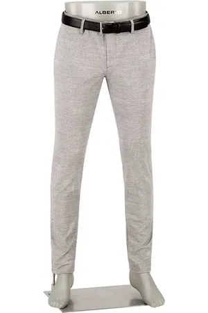 Alberto Herren Hosen gemustert Slim Fit