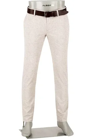 Alberto Herren Hose kariert Slim Fit