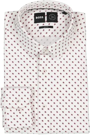 HUGO BOSS Herren Hemd gemustert Slim Fit