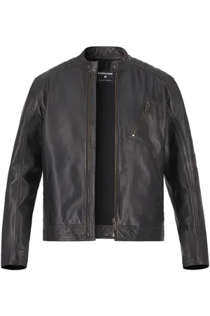 Strellson Herren Lederjacke unifarben