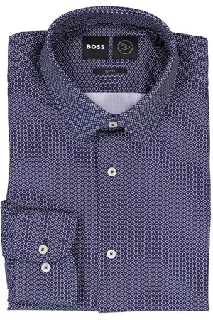 HUGO BOSS Herren Hemd gemustert Slim Fit