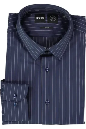 HUGO BOSS Herren Hemd gestreift Slim Fit