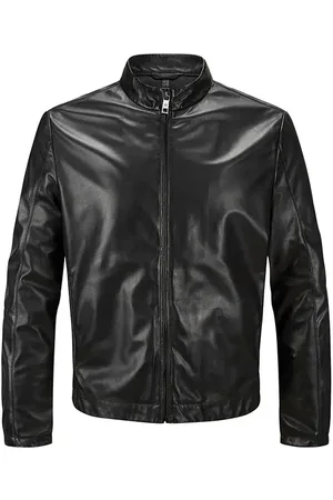 Milestone Herren Lederjacke unifarben