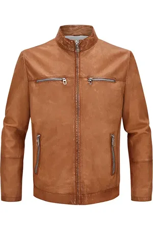 Milestone Herren Lederjacke unifarben