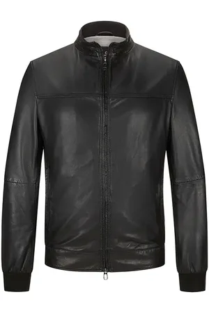 Milestone Herren Lederjacke unifarben